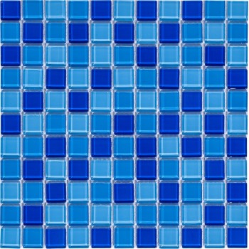 Blue wave-1 Стеклянная мозаика Bonaparte 300x300 мм