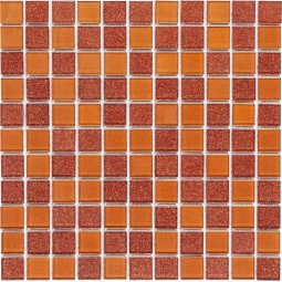 Shine brown Стеклянная мозаика Bonaparte 300x300 мм
