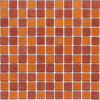 Shine brown Стеклянная мозаика Bonaparte 300x300 мм