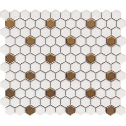 Babylon Gold matt Керамическая мозаика Bonaparte 260x300 мм