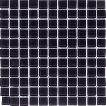 Black glass Стеклянная мозаика Bonaparte 300x300 мм