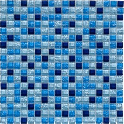 Blue Drops Стеклянная мозаика  Blue drops Bonaparte 300x300 мм