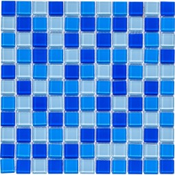 Blue wave-2 Стеклянная мозаика Bonaparte 300x300 мм