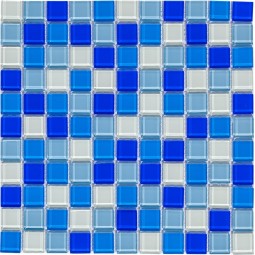 Blue wave-3 Стеклянная мозаика Bonaparte 300x300 мм