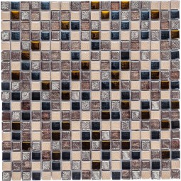 Crystal brown Стеклянная мозаика Bonaparte 300x300 мм