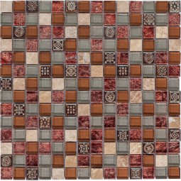 Fantasy Мозаика из камня и стекла Bonaparte 306x306 мм