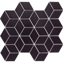 Landa Black matt Керамическая мозаика Bonaparte 267x309 мм