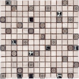 Milan-1 Мозаика из керамики и мрамора Bonaparte 305x305 мм