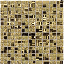 Mirror gold Стеклянная мозаика Bonaparte 300x300 мм