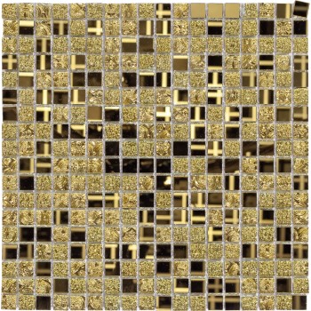 Mirror gold Стеклянная мозаика Bonaparte 300x300 мм