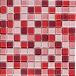 Plum mix Стеклянная мозаика Bonaparte 300x300 мм