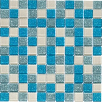Shine Blue Стеклянная мозаика Bonaparte 300x300 мм