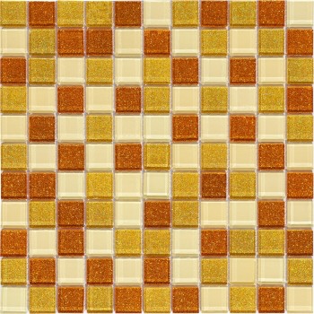 Shine Gold Стеклянная мозаика  Shine gold Bonaparte 300x300 мм