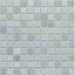 Shine Silver Стеклянная мозаика  Shine silver Bonaparte 300x300 мм