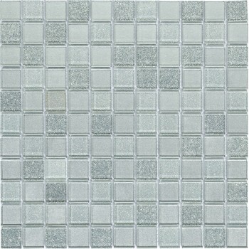 Shine Silver Стеклянная мозаика  Shine silver Bonaparte 300x300 мм