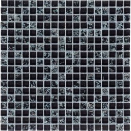 Strike Black Стеклянная мозаика Bonaparte 300x300 мм