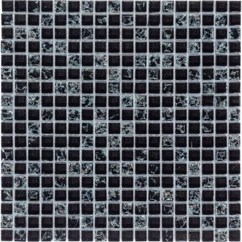 Strike Black Стеклянная мозаика Bonaparte 300x300 мм