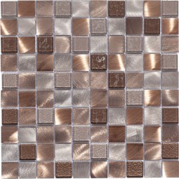 Titan Bronze Мозаика из металла и стекла Bonaparte 318x318 мм