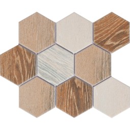 Wood comb Мозаика из керамогранита Bonaparte 295x256 мм