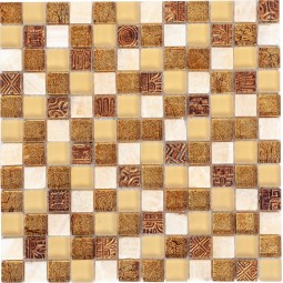 DAO-18 Мрамор и фольгированное стекло DAO 300x300 мм