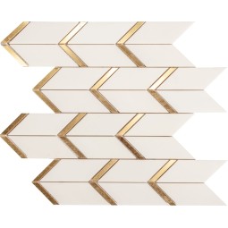 Atlantida Мраморная  мозаика с металлическими вставками Orro 322x305 мм