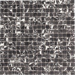 Nero Marquina Pol 15 Мраморная мозаика Orro 305x305 мм
