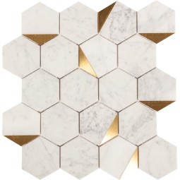 Prima Мраморная  мозаика с металлическими вставками Orro 325x300 мм