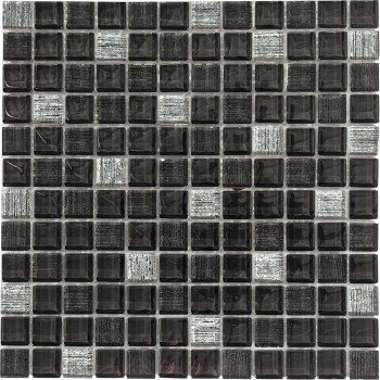 Vesta Black Стеклянная мозаика Orro 300x300 мм