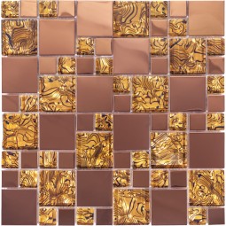 MS-612 Металлическая мозаика    300x300 мм NS 300x300 мм

