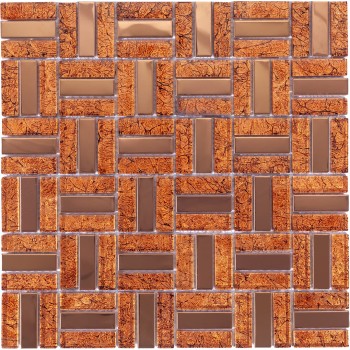 MS-619 Мозаика из металла и фольгированного стекла    300x300 мм NS 300x300 мм
