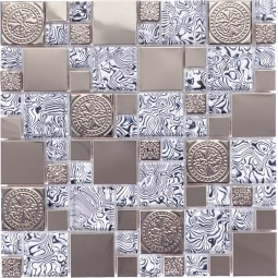 MS-620 Металлическая мозаика    300x300 мм NS 300x300 мм
