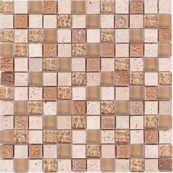 S-801 Мозаика из камня и стекла NS 298x298 мм