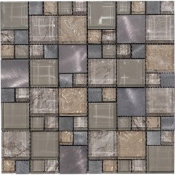 NV118 Мозаика из металла и стекла Polimino 300x300 мм