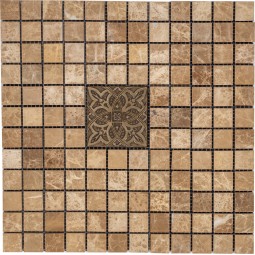 Q03 Мраморная  мозаика Polimino 300x300 мм