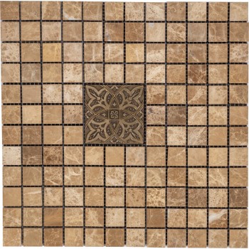 Q03 Мраморная  мозаика Polimino 300x300 мм