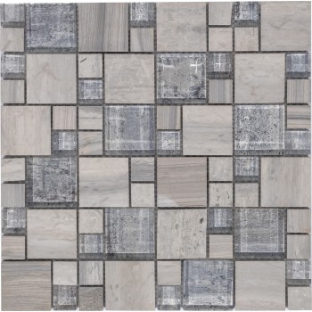 TN03 Мозаика из камня и стекла Polimino 300x300 мм