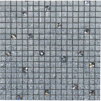 VN61 Стеклянная мозаика с элементами страз Polimino 298x305
