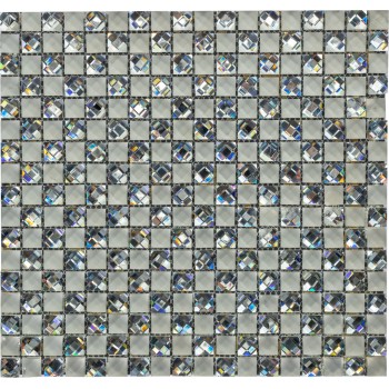 W1515-13 Стеклянная мозаика с элементами страз Polimino 298x305