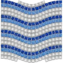 МС 1090 Стеклянная мозаика Росмозаика 300x300 мм