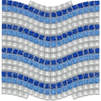 МС 1090 Стеклянная мозаика Росмозаика 300x300 мм