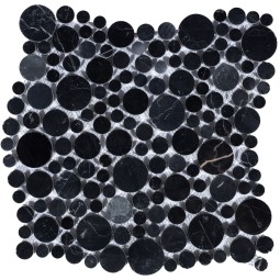 Nero oriente bolli Мраморная мозаика Caramelle 278x278 мм