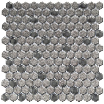 Aureo grani hexagon 13x23x6 Стеклянная мозаика  Aureo Grani hexagon Caramelle 300x300 мм
