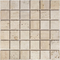 Travertino Beige MAT 48x48x7 Мозаика из травертина Caramelle 305x305 мм