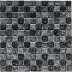Black Tissue 23x23x4 Стеклянная мозаика  Black Tissue Caramelle 298x298 мм