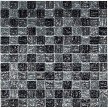 Black Tissue 23x23x4 Стеклянная мозаика  Black Tissue Caramelle 298x298 мм