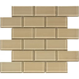 Mattoni Crema 50x100 Стеклянная мозаика  Mattoni Crema Caramelle 300x300 мм