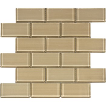 Mattoni Crema 50x100 Стеклянная мозаика  Mattoni Crema Caramelle 300x300 мм