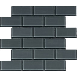 Mattoni Grigio 50x100 Стеклянная мозаика  Mattoni Grigio Caramelle 300x300 мм