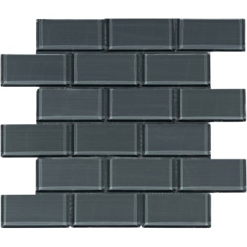 Mattoni Grigio 50x100 Стеклянная мозаика  Mattoni Grigio Caramelle 300x300 мм