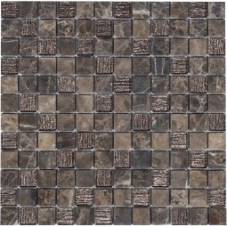 Coffee Jute 23x23x4 Стеклянная мозаика  Coffee Jute Caramelle 298x298 мм